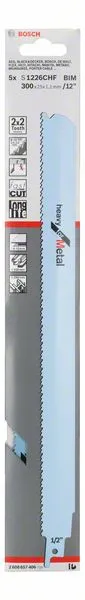 Hoja de sierra de sable BOSCH S 1226 CHF Longitud 300 mm Anchura 25 mm ( 4000837584 )