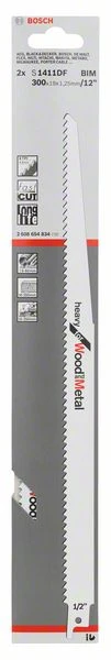 Hoja de sierra de sable BOSCH S 1411 DF Longitud 300 mm Anchura 19 mm ( 8000343741 )
