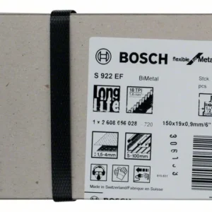Hoja de sierra de sable BOSCH S 922 EF Longitud 150 mm Anchura 19 mm ( 8000343780 )
