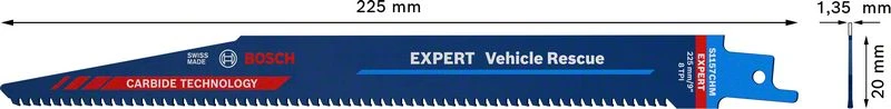Hoja de sierra de sable BOSCH Expert Automotive Acero Longitud 225 mm Anchura 20 mm ( 4000837436 )