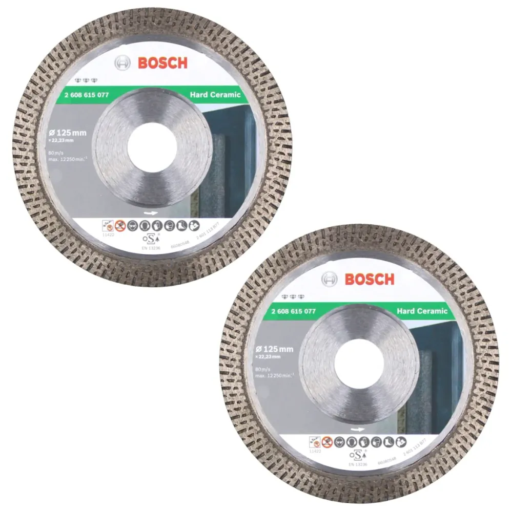 Bosch Best Disco de corte de cerámica dura 125mm x 22,23, 2pcs. (2x 2608615077) Bosch Professional