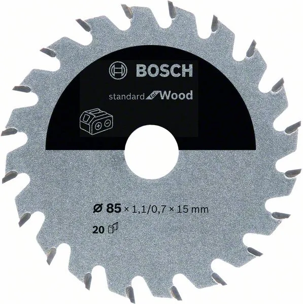 Bosch Disco de sierra circular Standard Wood 85 x 1,1 x 15 mm / 20 dientes ( 2608837666 ) Bosch Professional