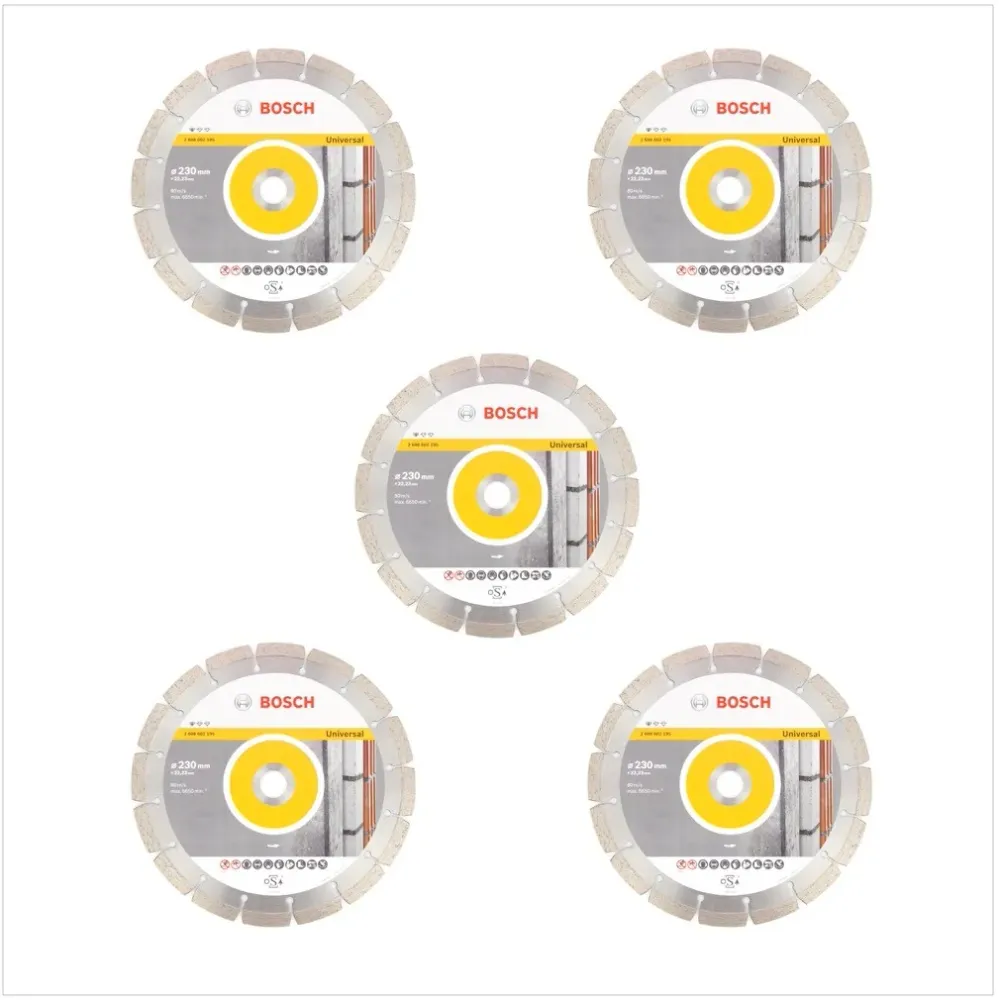 Bosch estándar para disco de corte de diamante universal 230x2.6x22.23mm 5 piezas (5x 2608615065) Bosch Professional