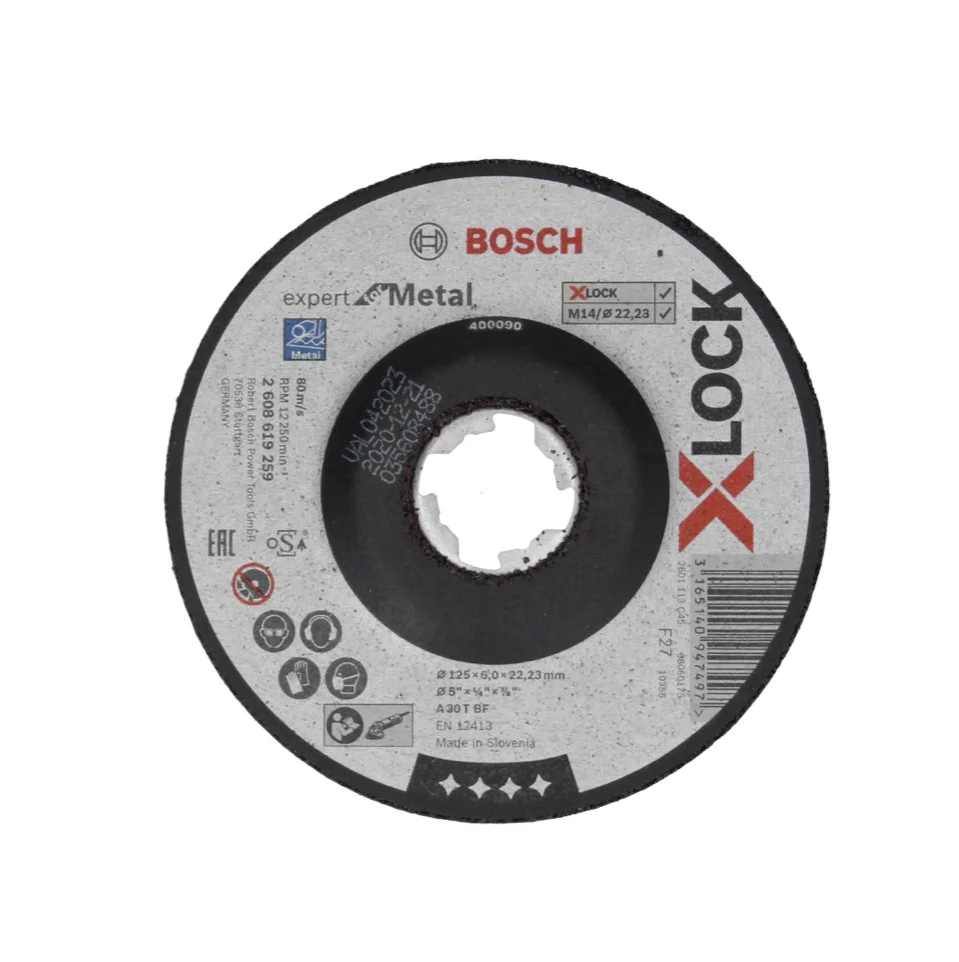 Bosch Expert Disco abrasivo para metal X-LOCK 125 x 22,23 mm 20 piezas (20x 2608619259) Bosch Professional