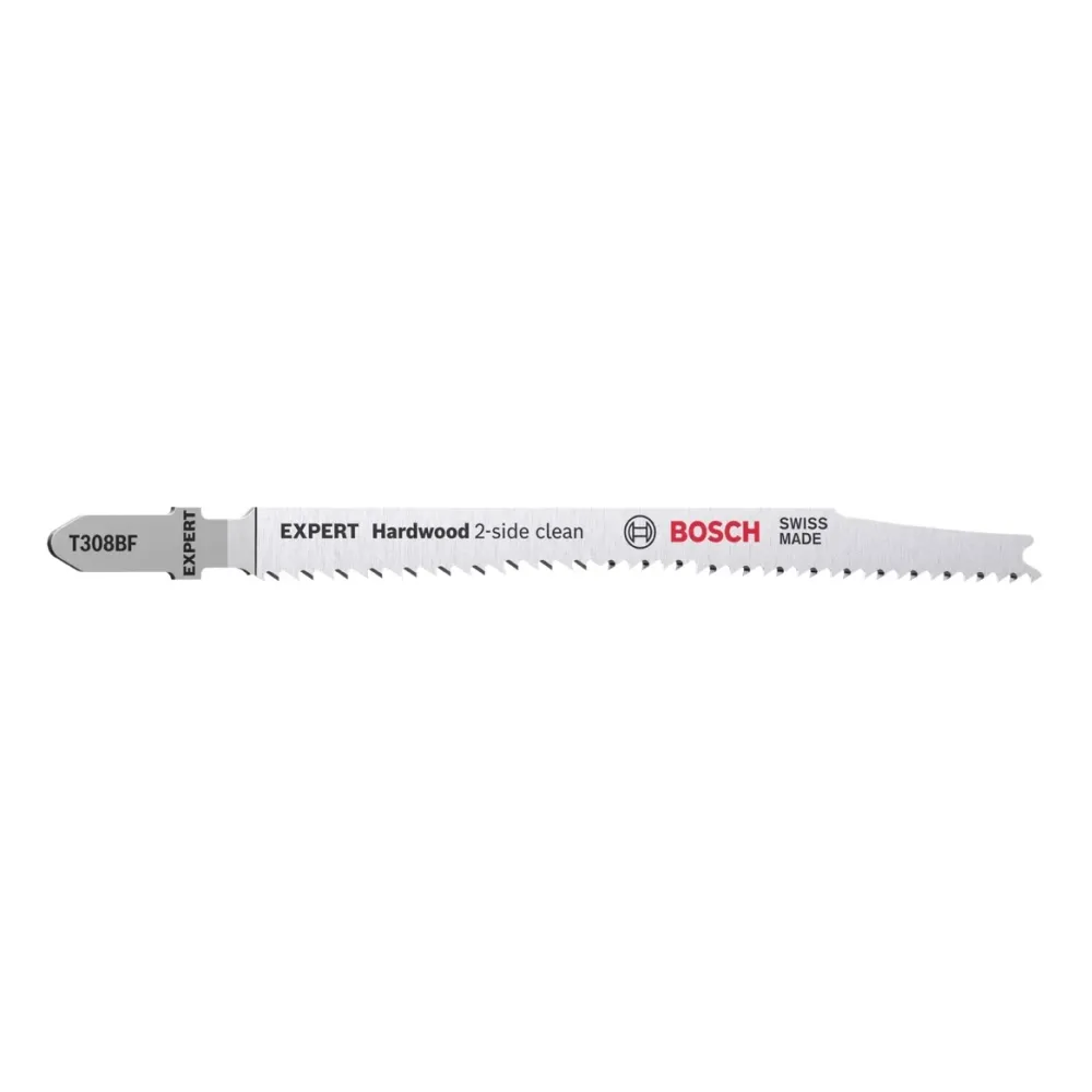 Bosch EXPERT Hardwood 2 side clean T 308 BF hoja de sierra de calar 117 mm 5 piezas (2608900544) bimetálica Bosch Professi...