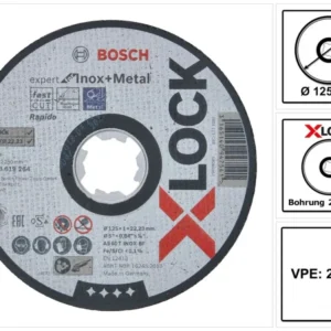 Bosch Expert Inox & Metal disco de corte X-LOCK 125 x 22,23 mm 25 piezas (25x 2608619264) Bosch Professional