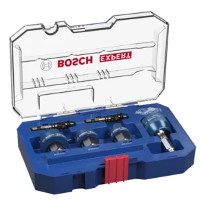 Bosch Expert Juego de sierras perforadoras para chapa, 6 piezas, 22/25/32 x 40 mm (2608900502), tecnologí de carburo para...