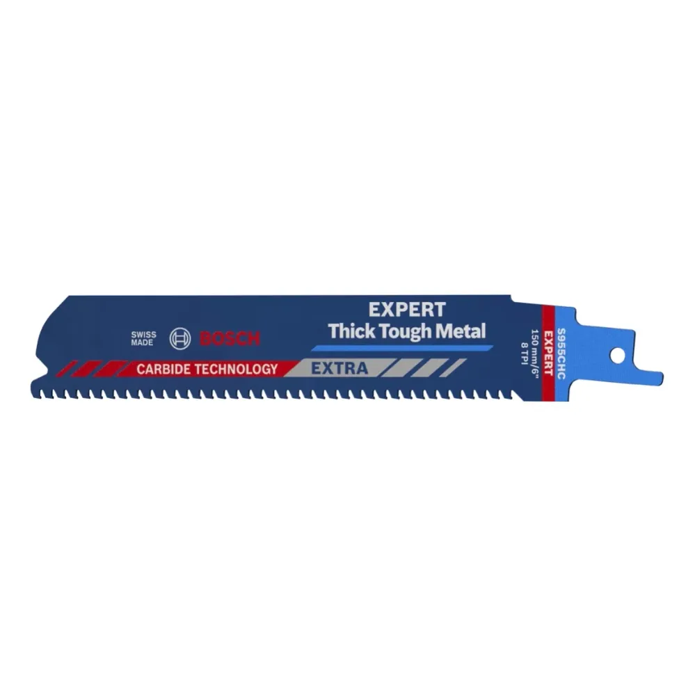 Bosch EXPERT Thick Tough Metal S 955 CHC hoja de sierra de sable 150 mm 10 piezas (2608900367) Tecnologí de carburo Bosch...