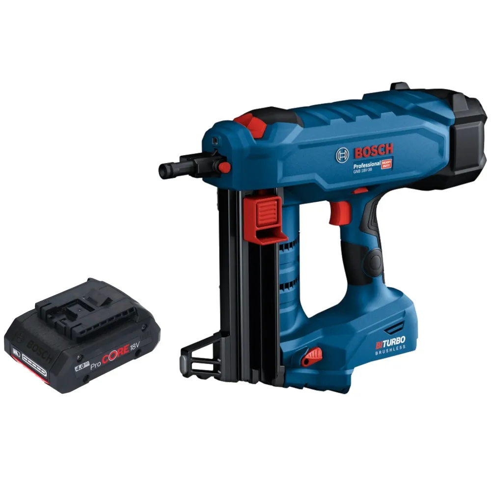Bosch GNB 18V-38 Clavadora de hormigón baterí profesional 18 V 13 - 38 mm BITURBO Brushless + 1x baterí ProCORE 4,0 Ah - s...