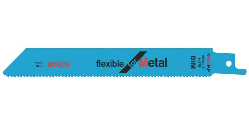 Bosch 5 hojas de sierra de sable 150 mm Flexibles para Metal S 922 BF / S922BF (2608656014) Bosch Professional