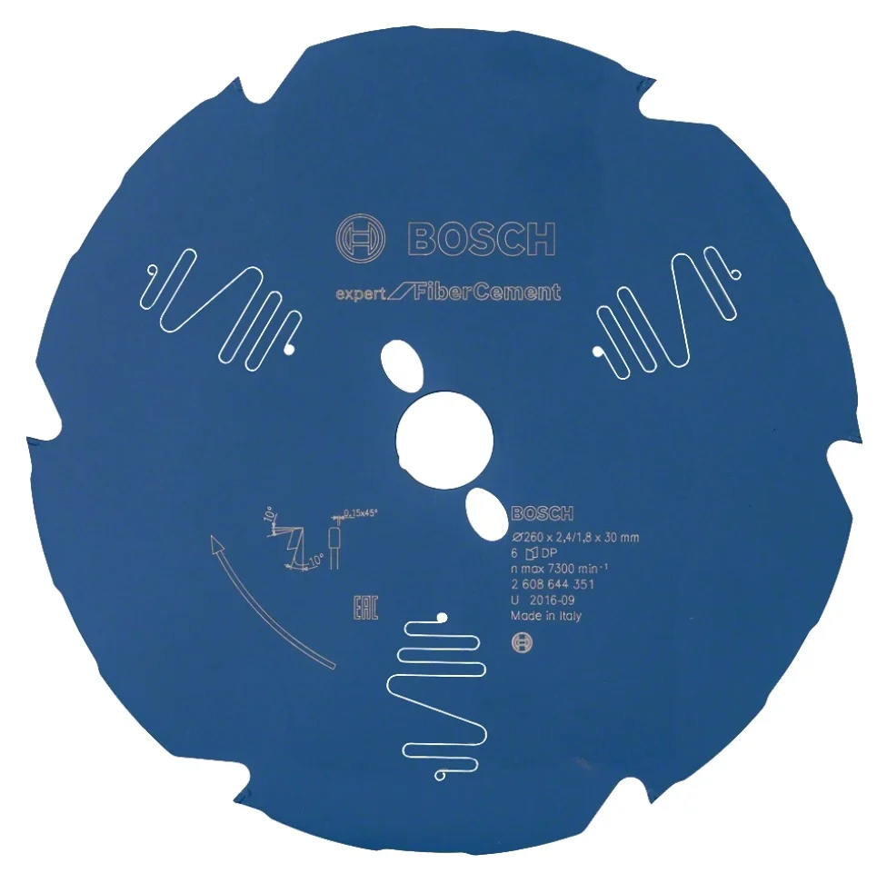 Bosch Professional Expert cuchilla circular para fibrocemento 260 x 30 x 2,4 mm 6 dientes ( 2608644351 )
