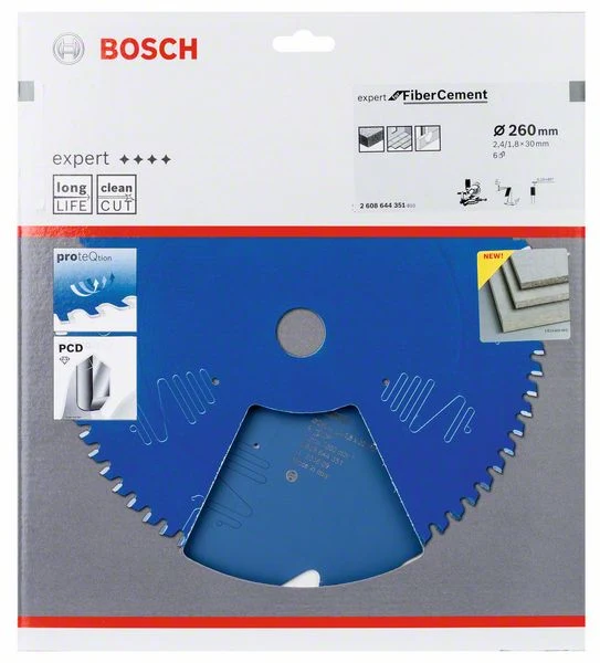 Bosch Professional Expert cuchilla circular para fibrocemento 260 x 30 x 2,4 mm 6 dientes ( 2608644351 )