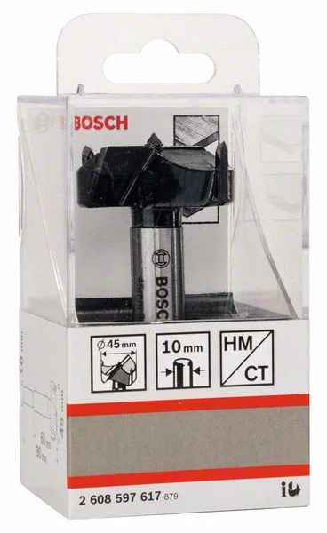 Broca de metal duro Bosch para bisagras - Broca artificial 45 x 90 mm (2608597617) para madera Bosch Professional