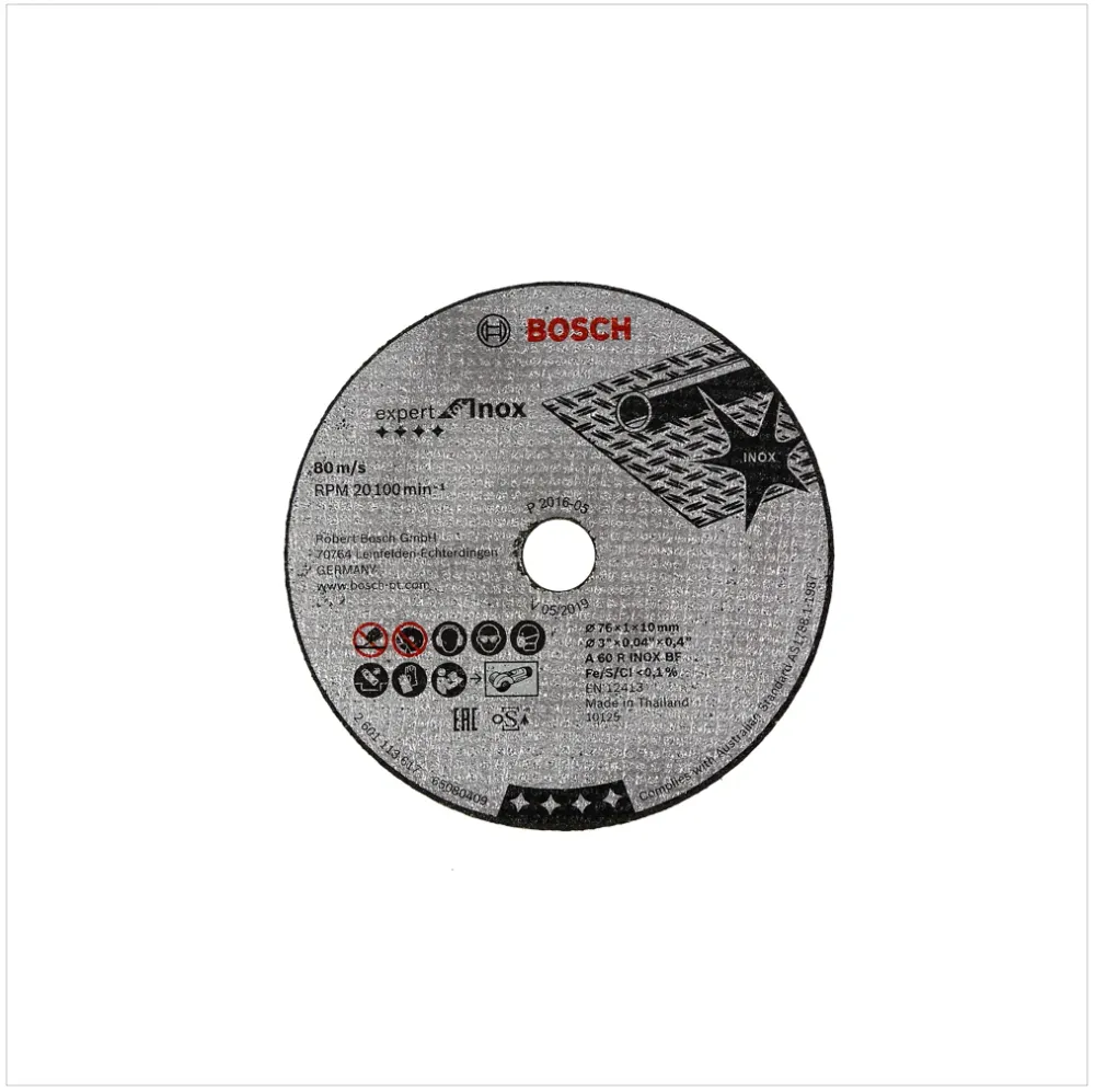 Disco de corte Bosch Expert INOX, 5 unidades, 76 mm, para GWS 10,8-76 / 12V-76 ( 2608601520 ) Bosch Professional