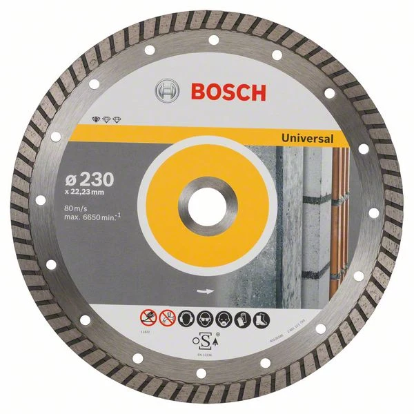 Disco de corte diamantado Bosch 230 x 22,23 Estándar para Universal Turbo (2608602397) Bosch Professional