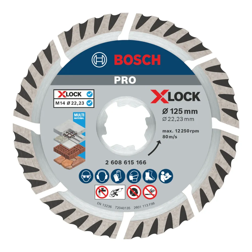 Disco de corte diamantado Bosch Expert X-LOCK Standard para Universal 125 x 22,23 mm 4 uds. ( 4x 2608615166 ) Bosch Profes...