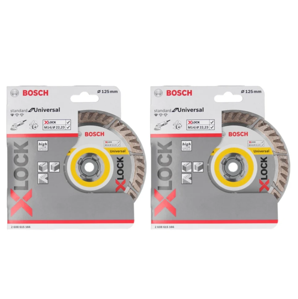 Disco de corte diamantado Bosch Expert X-LOCK Standard para Universal 125 x 22,23 mm 2 uds. ( 2x 2608615166 ) Bosch Profes...