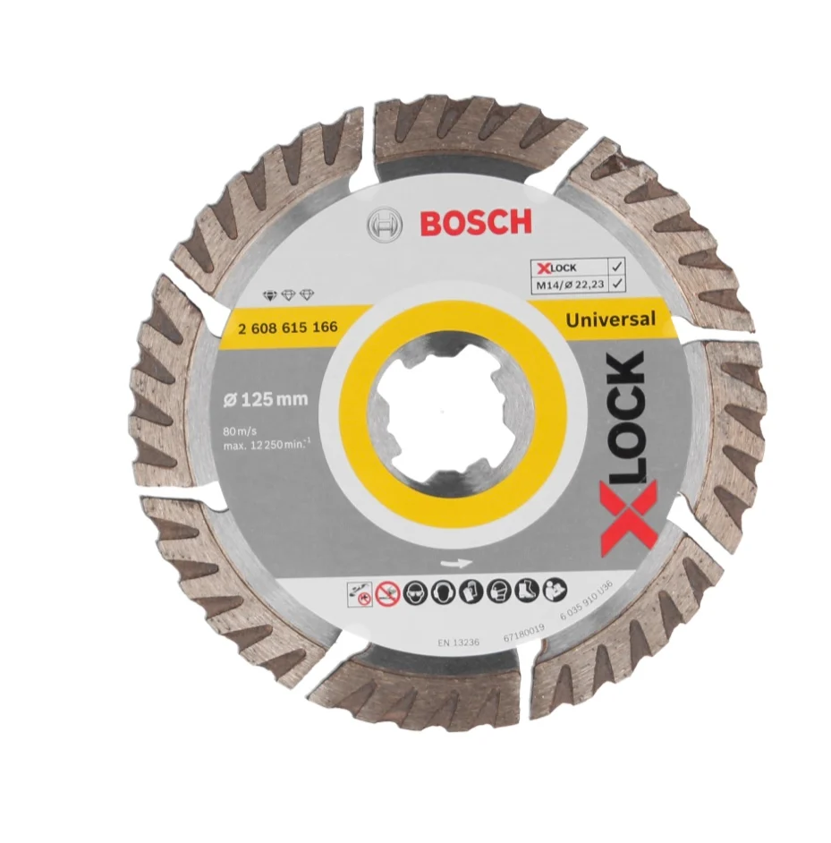 Disco de corte diamantado Bosch Expert X-LOCK Standard para Universal 125 x 22,23 mm 2 uds. ( 2x 2608615166 ) Bosch Profes...