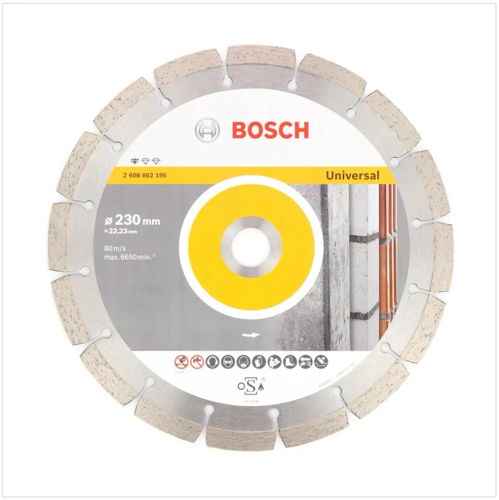 Disco de corte de diamante Bosch 230 x 22,23 mm Estándar para Universal ( 2608602195 ) Bosch Professional