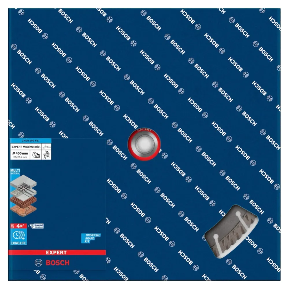 Disco de corte de diamante Bosch Expert MultiMaterial 400 x 3,3 x 25,40 mm (2608900667) Tecnologí Diamond para sierras de...