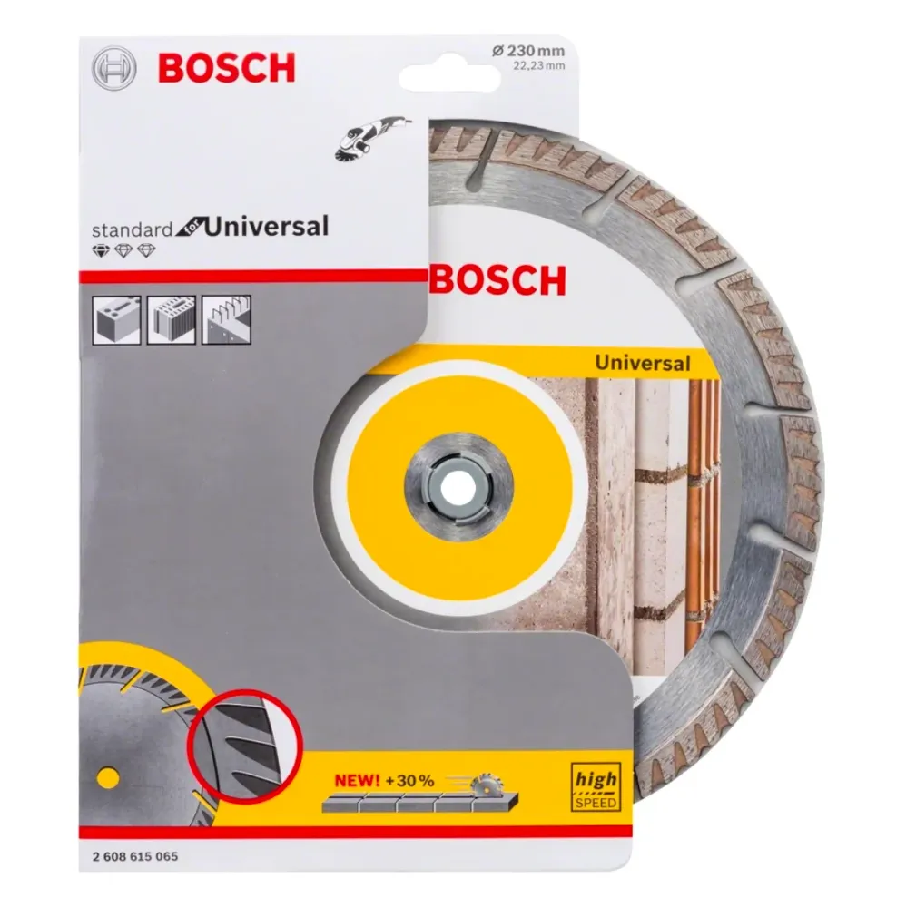 Disco de corte de diamante universal estándar Bosch 230 x 22,23 mm 1 pieza (2608615065) para hormigón Bosch Professional