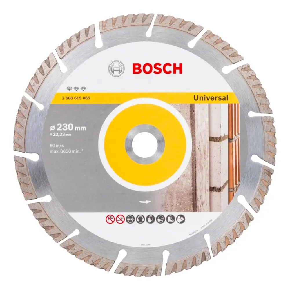 Disco de corte de diamante universal estándar Bosch 230 x 22,23 mm 1 pieza (2608615065) para hormigón Bosch Professional