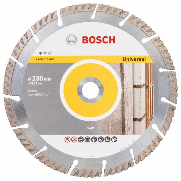 Disco de corte de diamante universal estándar Bosch 230 x 22,23 mm 1 pieza (2608615065) para hormigón Bosch Professional