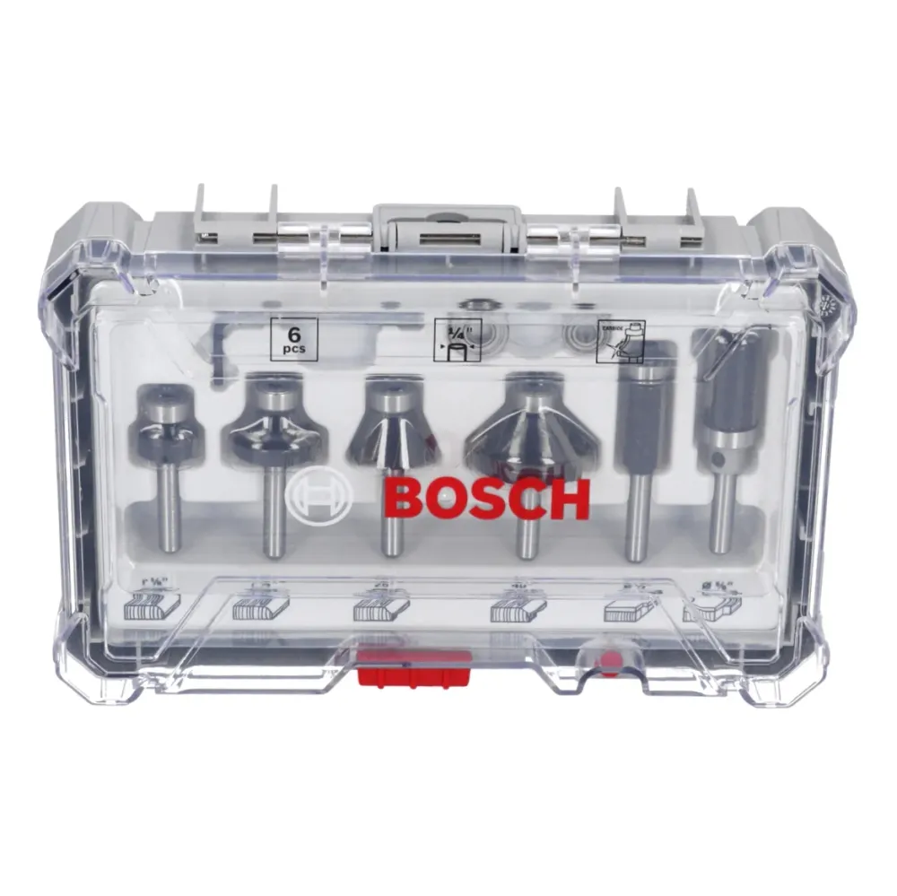Fresas de cantos Bosch. Vástago 1/4' (2607017470) - 6 piezas Bosch Professional