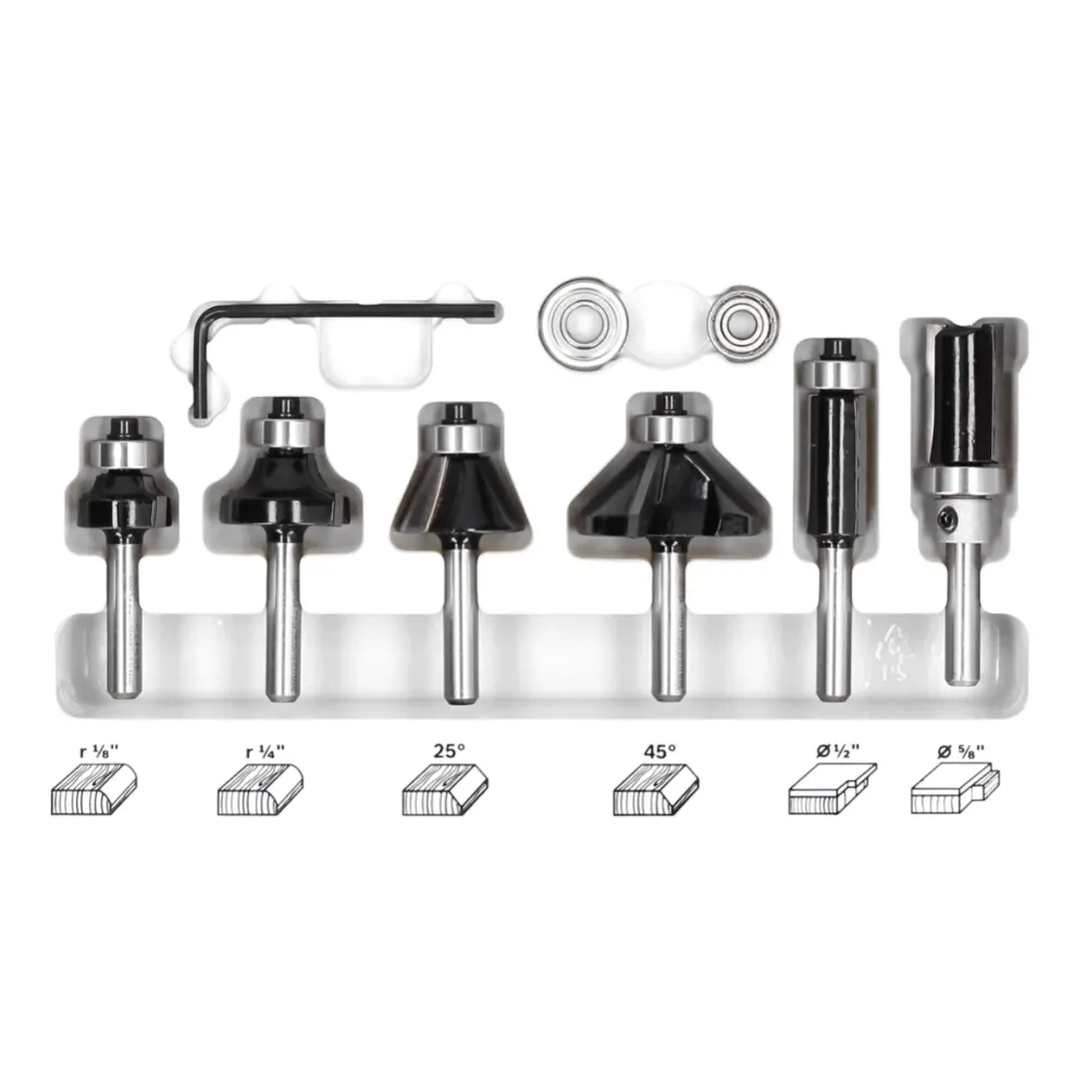 Fresas de cantos Bosch. Vástago 1/4' (2607017470) - 6 piezas Bosch Professional