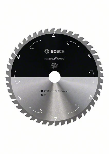 Hoja de sierra circular Bosch Estándar para madera 250 x 2,2 x 30 mm 48 dientes ( 2608837728 ) Bosch Professional