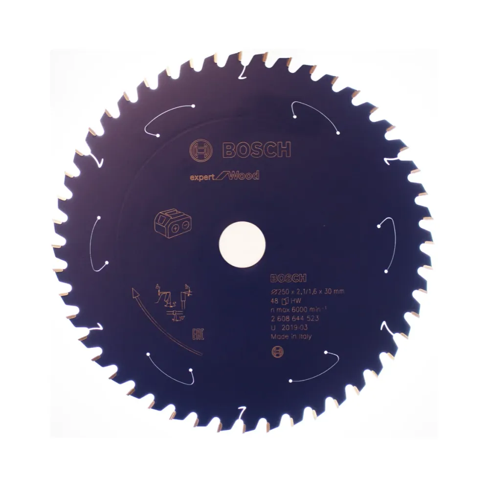 Hoja de sierra circular Bosch Expert para madera 250 x 1,6 x 30 mm 48 dientes para madera (2608644523) Bosch Professional