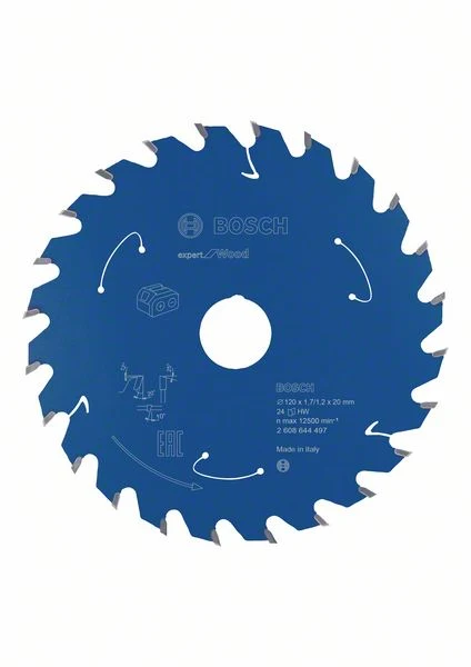 Hoja de sierra circular Bosch Expert para madera 120 x 1,2 x 20 mm 24 dientes para madera (2608644497) Bosch Professional