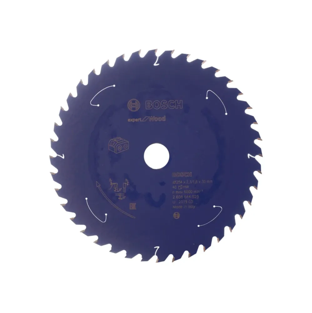 Hoja de sierra circular Bosch Expert Wood 254 x 1,6 x 30 mm 40 dientes para madera (2608644525) Bosch Professional