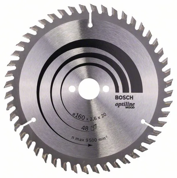 Hoja de sierra circular Bosch Optiline Wood OP WO H 160 x 20 x 2,6 mm 160 mm 48 dientes ( 2608640732 ) Bosch Professional