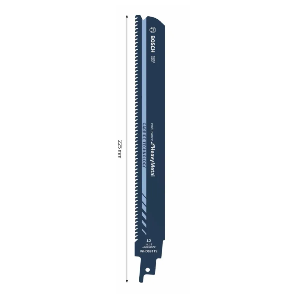 Hoja de sierra de sable Bosch S 1155 CHM Endurance Heavy Metal 8tpi 225x25x1,25mm (2608653182) vida extra larga Bosch Prof...