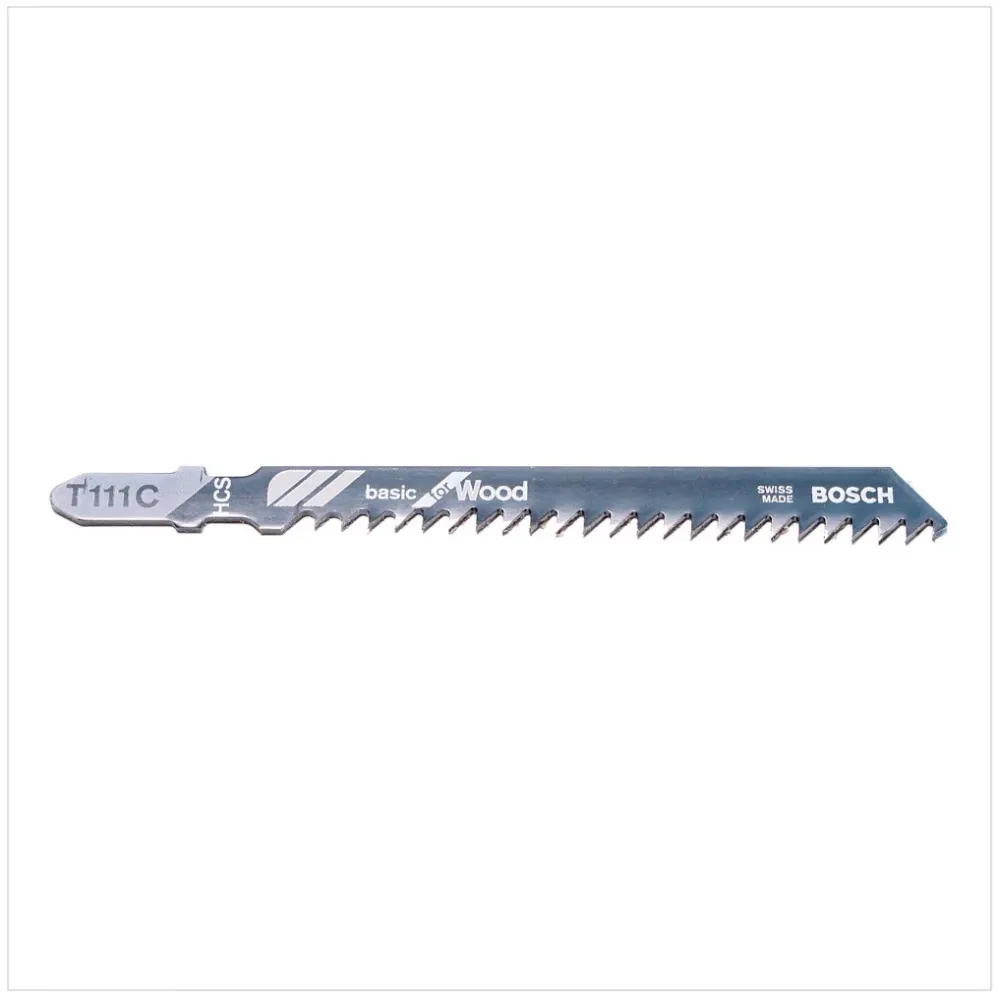 Hojas de sierra de calar Bosch T 111 C Basic para madera 5 piezas 100 mm (2608630033) Bosch Professional