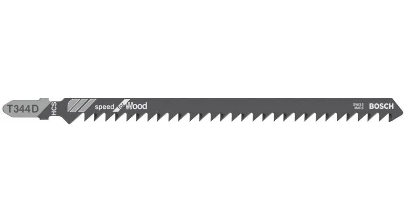 Hojas de sierra de calar Bosch T 344 D Speed para madera 5 piezas 152 mm (2608633A34) Bosch Professional