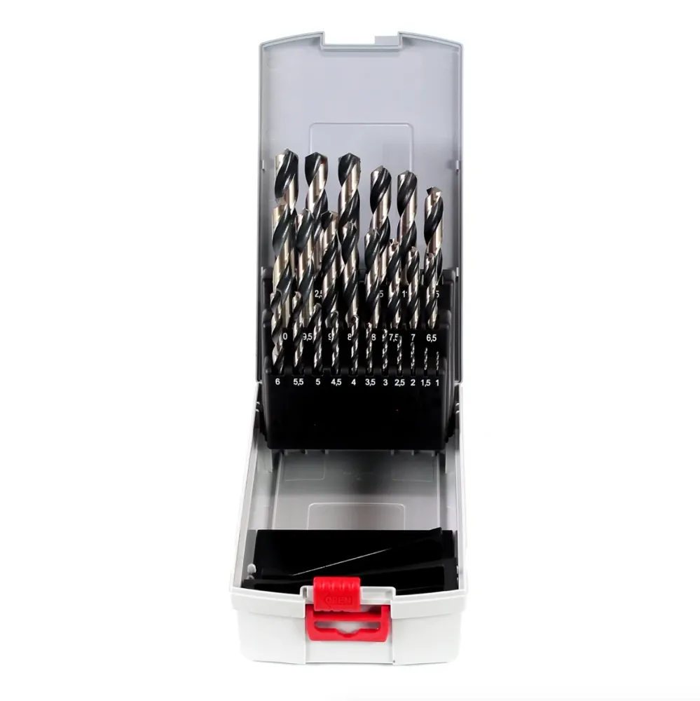 Juego de brocas espirales para metal Pro Box 25 pzas. HSS PointTeQ, 1.0-13.0 en práctica caja ( 2608577352 ) Bosch Profess...