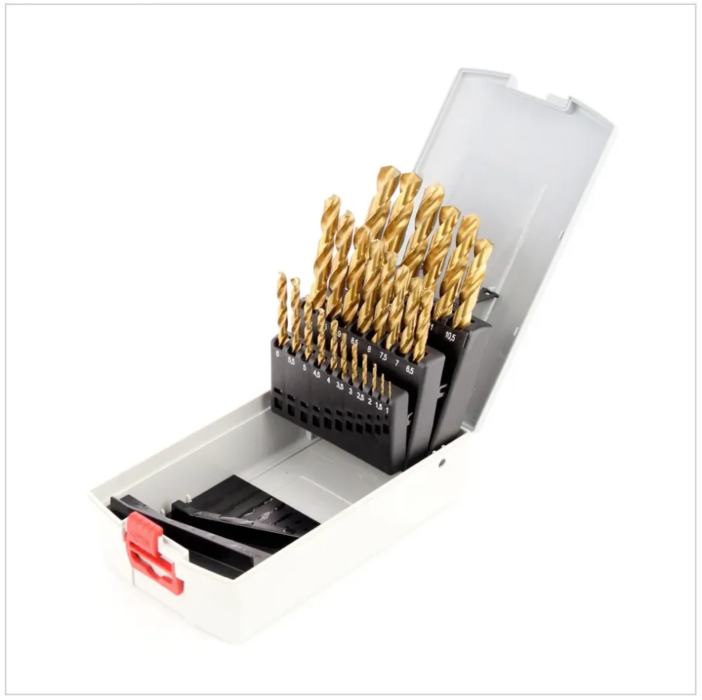 Juego de brocas para metal Bosch Pro Box HSS-TiN (recubrimiento de titanio) 25 piezas 1 - 13 mm (2608587019) Bosch Profess...
