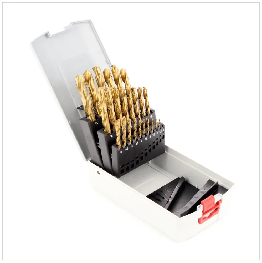 Juego de brocas para metal Bosch Pro Box HSS-TiN (recubrimiento de titanio) 25 piezas 1 - 13 mm (2608587019) Bosch Profess...