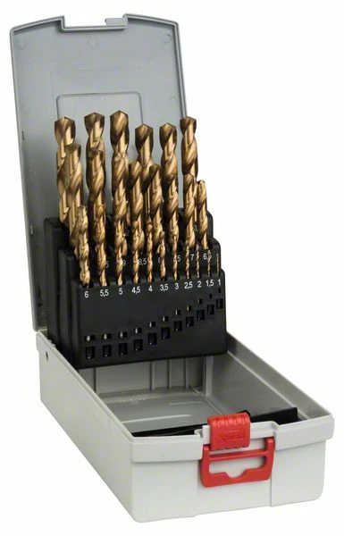 Juego de brocas para metal Bosch Pro Box HSS-TiN (recubrimiento de titanio) 25 piezas 1 - 13 mm (2608587019) Bosch Profess...