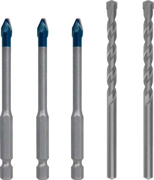Juego mixto de brocas para cerámica dura EXPERT HEX-9 de Bosch, 6,0 mm, 5 piezas (2608900596) Tecnologí de carburo Bosch P...