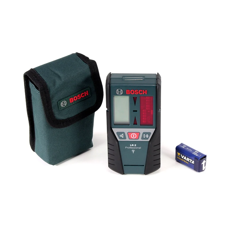 Receptor Bosch LR2 Professional de alto rendimiento para láseres de línea - hasta 50 m de alcance - óptico y acústico Bosc...
