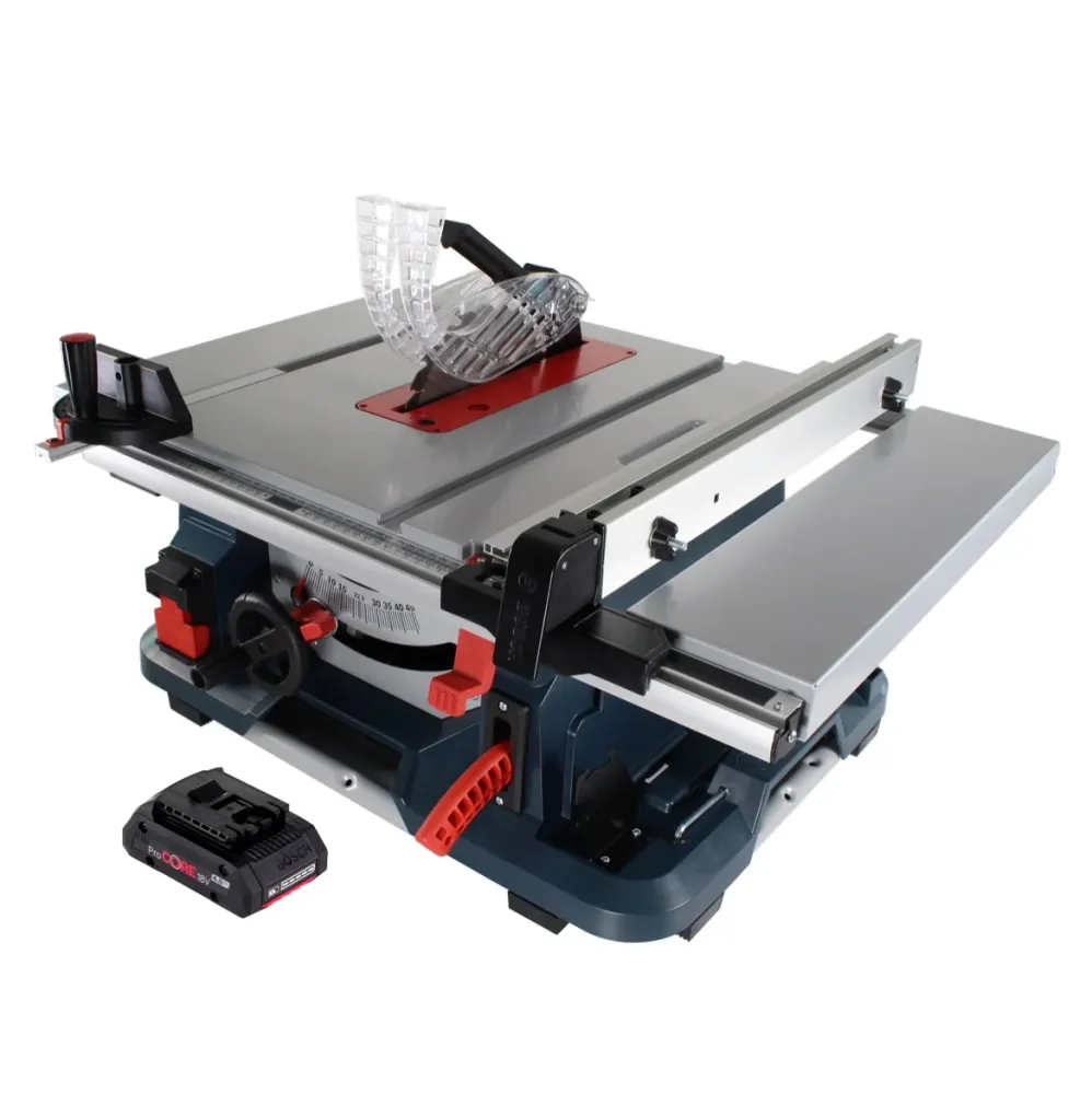 Sierra circular de mesa baterí Bosch GTS 18V-216 Professional 18 V 216 mm Biturbo Brushless + 1 baterí ProCORE de 4,0 Ah,...