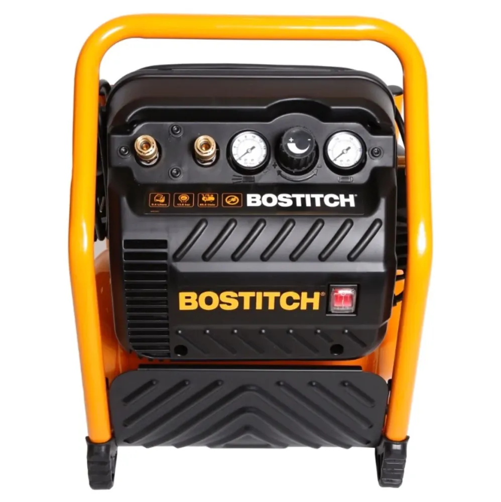 Clavadora de aire comprimido Bostitch RN46K-2-E + compresor de obra RC10SQ-E 9,4 litros + manguera de aire comprimido 30m...
