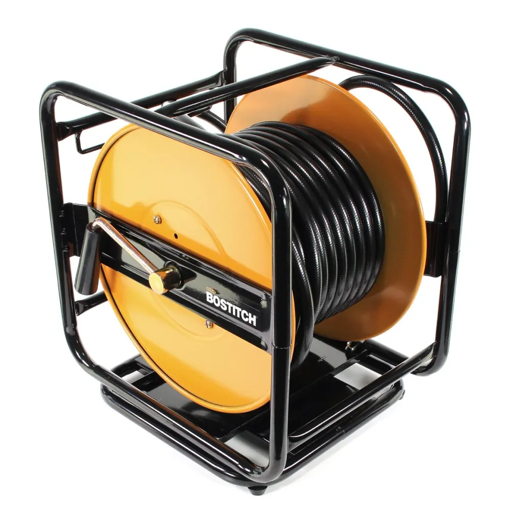 Clavadora de aire comprimido Bostitch RN46K-2-E + compresor de obra RC10SQ-E 9,4 litros + manguera de aire comprimido 30m...