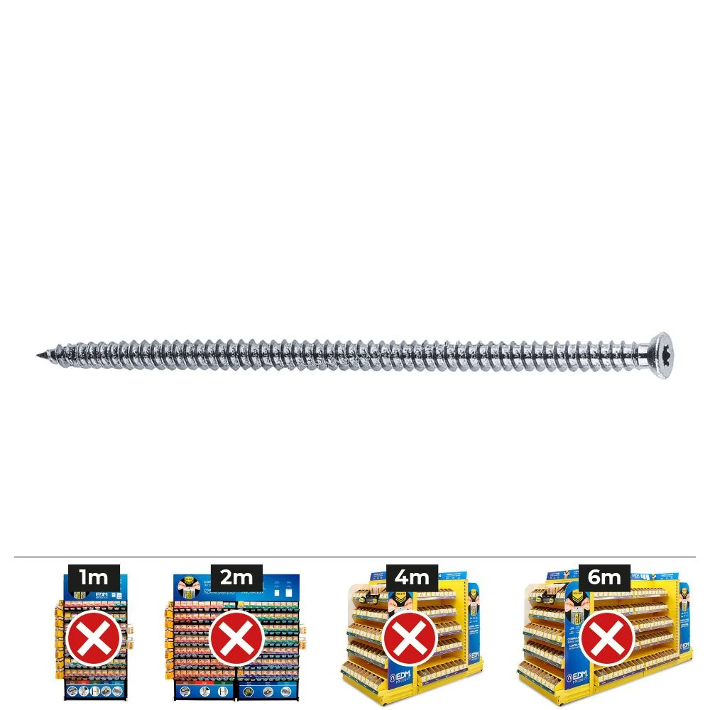 CAJA 100 UDS. TORNILLO DE PREMARCOS FBS 7,5-132 AVELLANADO, CINCADO CELO