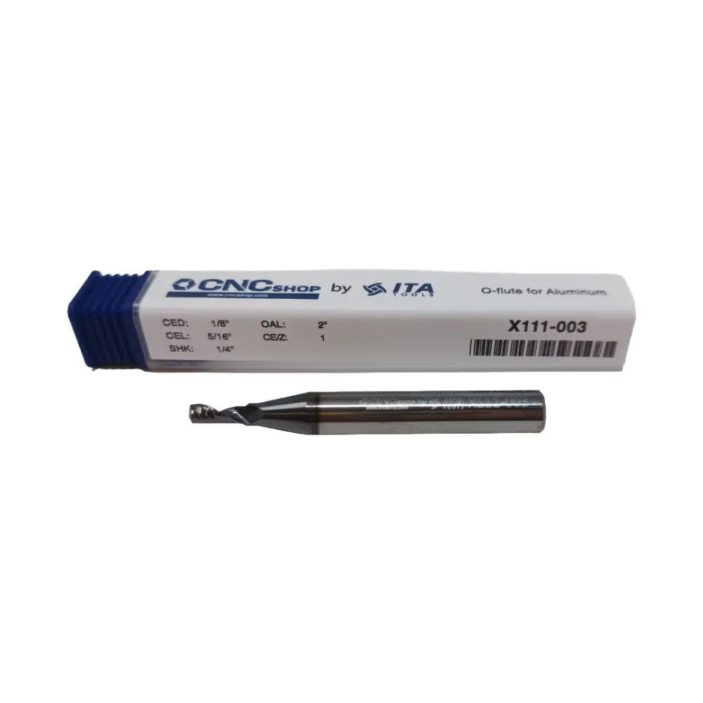 CNC Shop - C111-003 CNC Shop Broca enrutadora de corte ascendente de diámetro de corte de 1/8"
