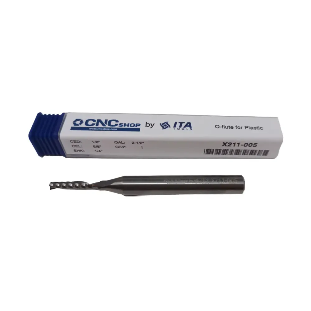 CNC Shop - C211-005 Broca enrutadora de corte ascendente de diámetro de corte de 1/8"