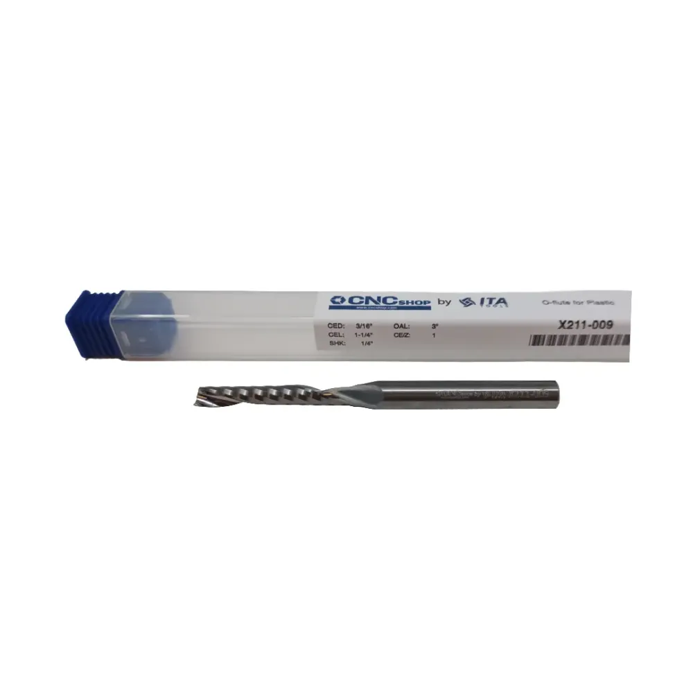 CNC Shop - C211-009 Broca enrutadora de corte ascendente de diámetro de corte de 3/16"